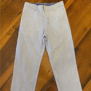 J. Bailey Boys Blue and White Stripe Seersucker Pants